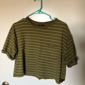 Striped forever 21 crop top